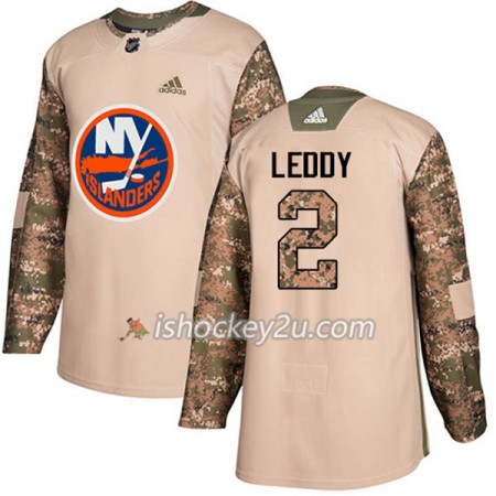 Mænd NHL New York Islanders Trøje Nick Leddy 2 Adidas 2017-2018 Camo Veterans Day Practice Authentic